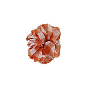 Scrunchie Orange/ White Gingham