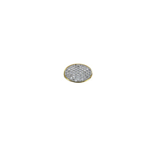 Ring Two Tone Pave Oval