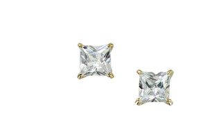 Earring CZ Stud Square