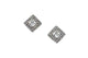 Earring Square CZ with Pave