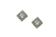 Earring Square CZ with Pave