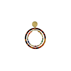 Earring Tortoise Hoop Multi