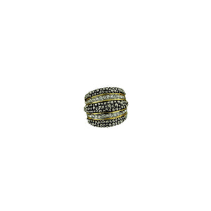 Ring Two-Tone Banded with CZ