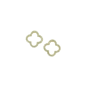 Earring Clover Pave Studs